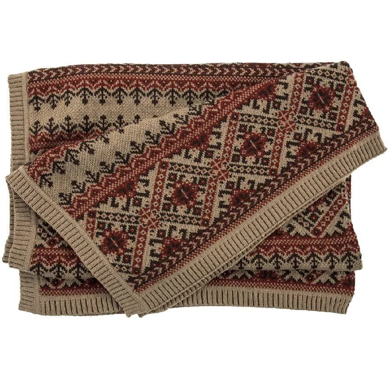 Microfiber blankets that are durable and easy to care forFair Isle Knit Throw