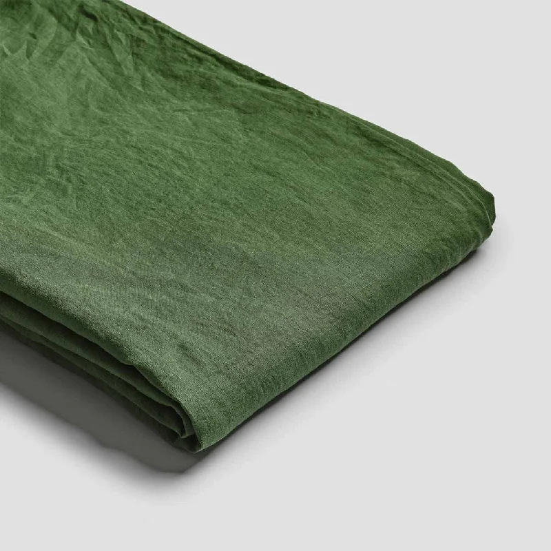 Egyptian cotton duvet covers for a luxurious and soft feelForest Green 100% Linen Duvet Cover