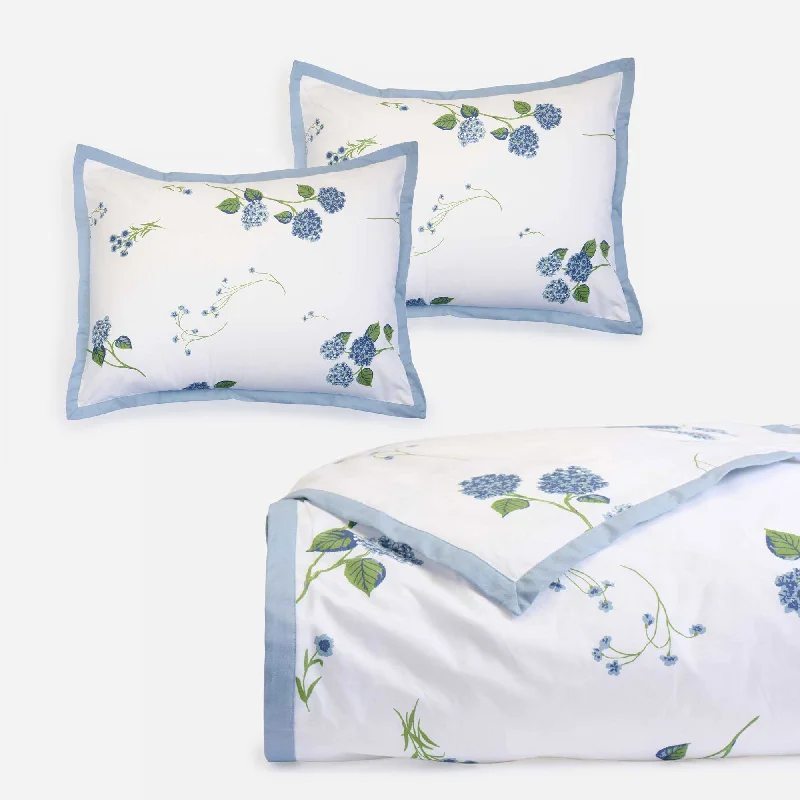 Anti - dust mite duvet covers to keep the sleep environment cleanHydrangea Duvet Cover and Shams Bundle