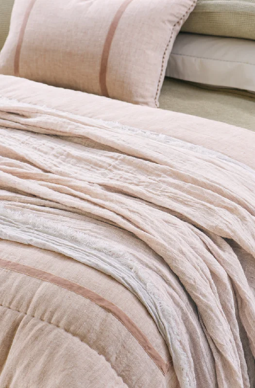 Microfiber blankets that are durable and easy to care forLeggera Pink Clay Throw