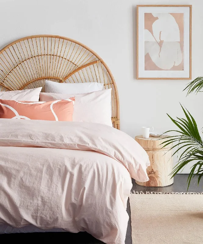 Custom - sized duvet covers to fit unique or non - standard bed framesLight Pink Organic Cotton Duvet Cover