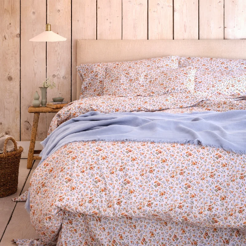 Organic cotton duvet covers for a chemical - free and eco - friendly optionMilk Cottage Floral Cotton Duvet Cover