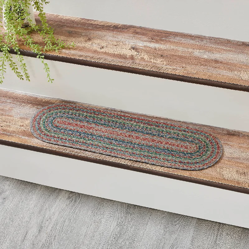 Multi Jute Stair Tread Oval Latex 8.5x27