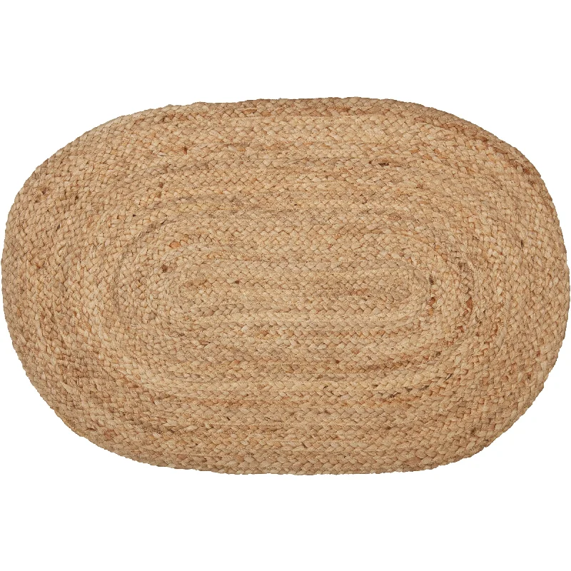 Natural Jute Rug Oval w/ Pad 20x30