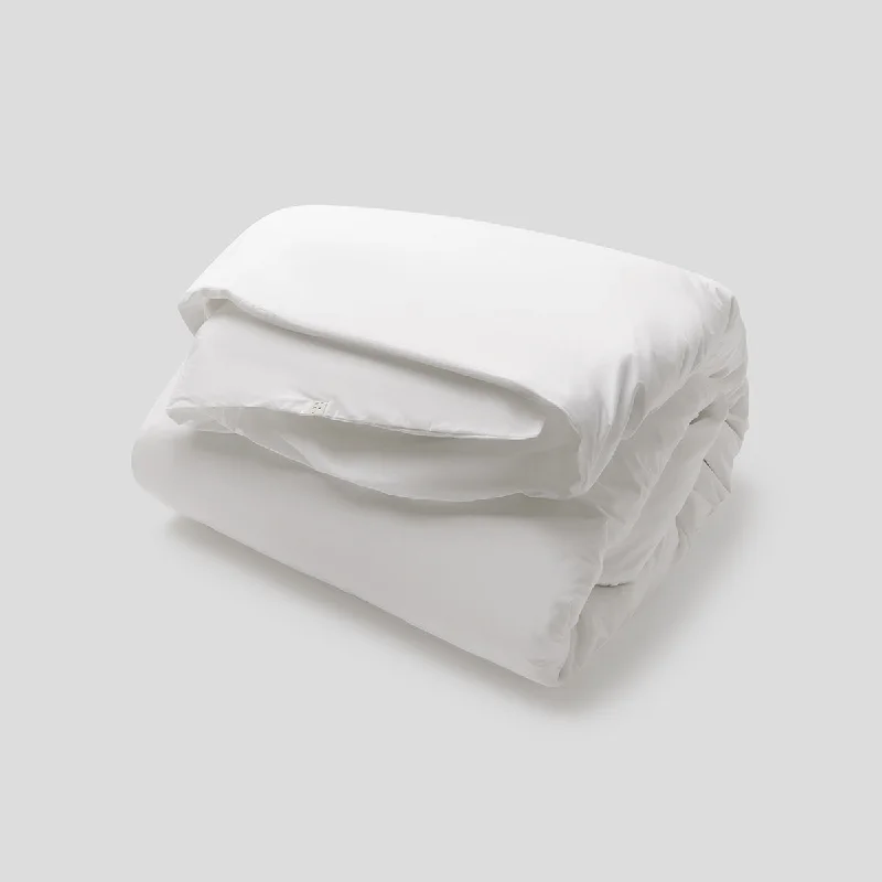 Polyester duvet covers with durability and colorfastnessOrganic Cotton Percale Duvet Cover in Pure White