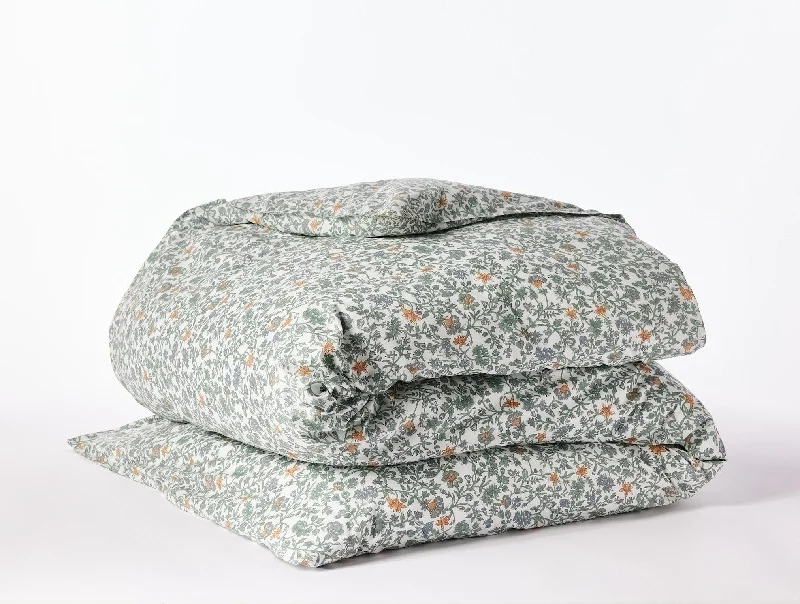 Affordable duvet covers for those on a tight budgetOrganic Print Percale Duvet Cover