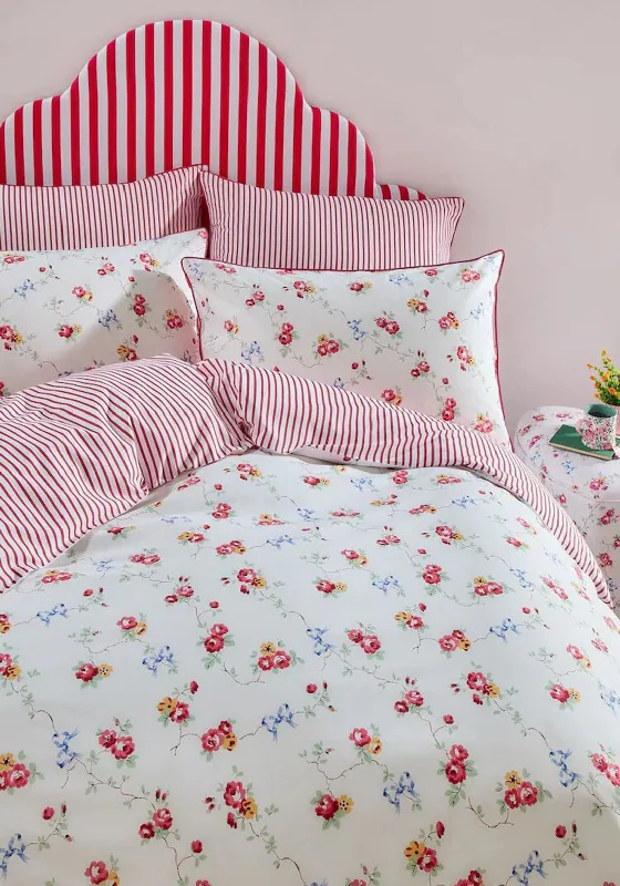 Wrinkle - resistant duvet covers for a neat and tidy lookCath Kidston Rose & Bows Duvet Cover Set, Multi-Coloured