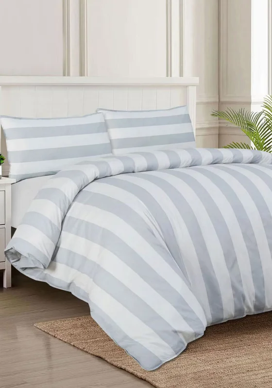 Silk duvet covers for a smooth and elegant touchAtlantic Linen Nantes Silver Duvet Cover Set