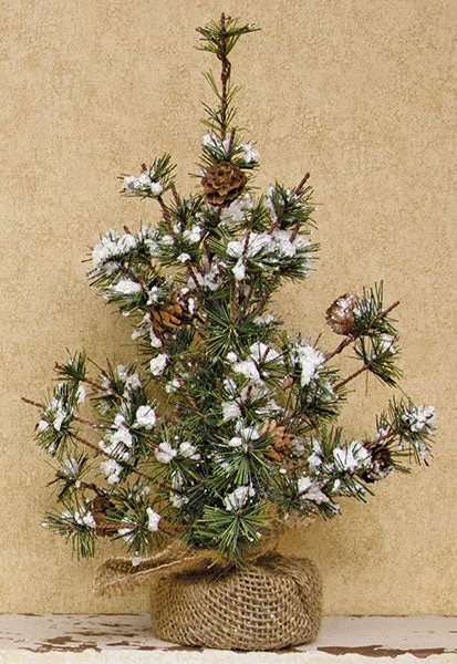 Snowy Brush Pine Tree 12"