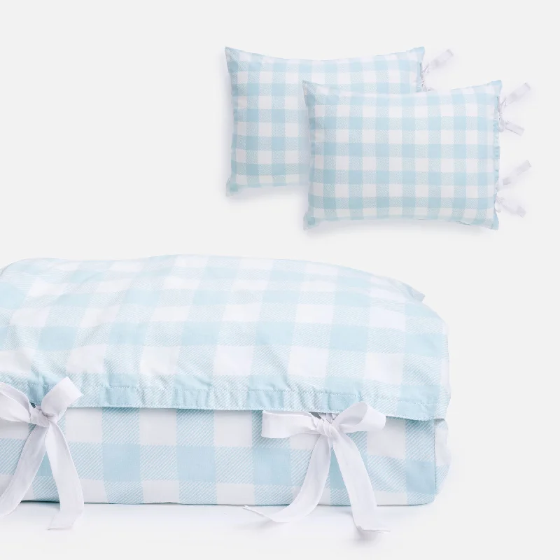 High - end luxury duvet covers for a top - tier sleep experienceStatement Gingham Duvet Cover and Shams Bundle