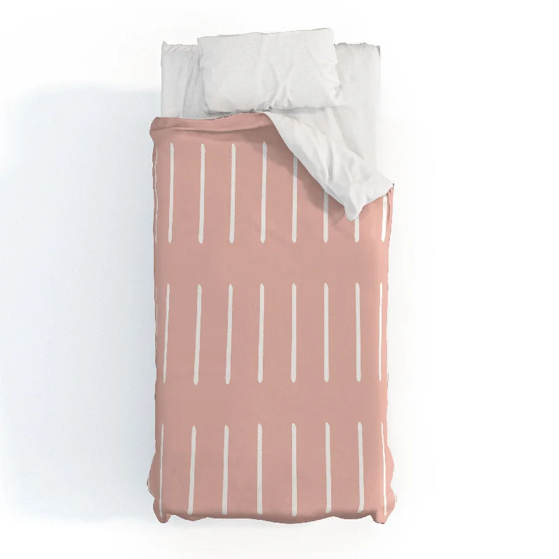 Custom - sized duvet covers to fit unique or non - standard bed framesSummer Sun Home Art Organic Blush Polyester Duvet