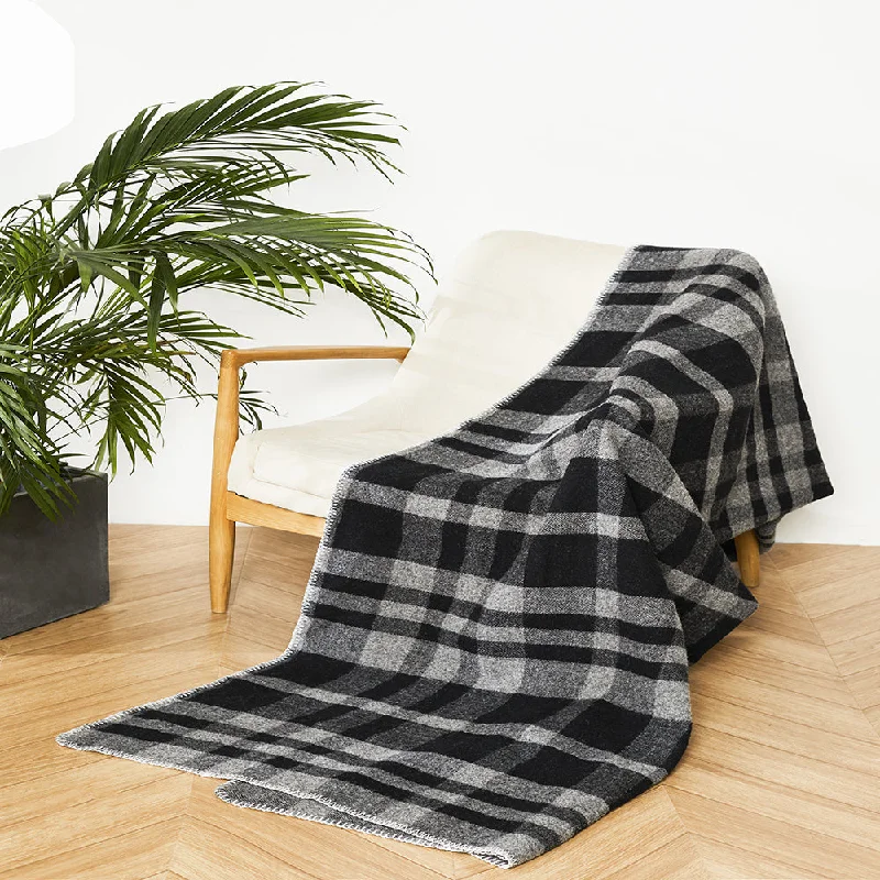 Mohair blankets with a unique sheen and softness100% Pure Australian Wool Throws Ausgolden Large Plaid Wool Blankets