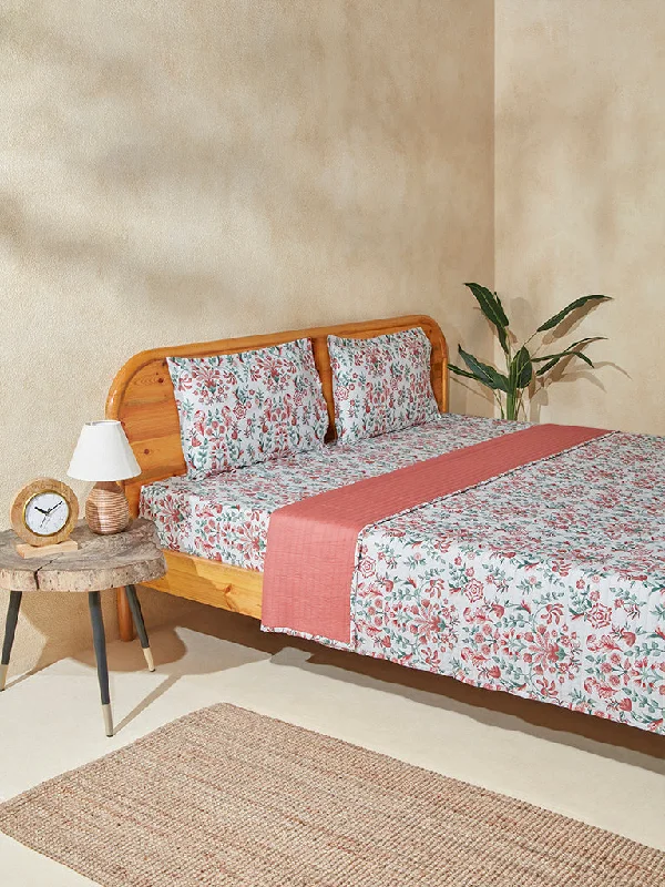 Duvet covers that work well with memory - foam mattresses for added comfortWestside Home Pink Floral Printed Double Bed Comforter