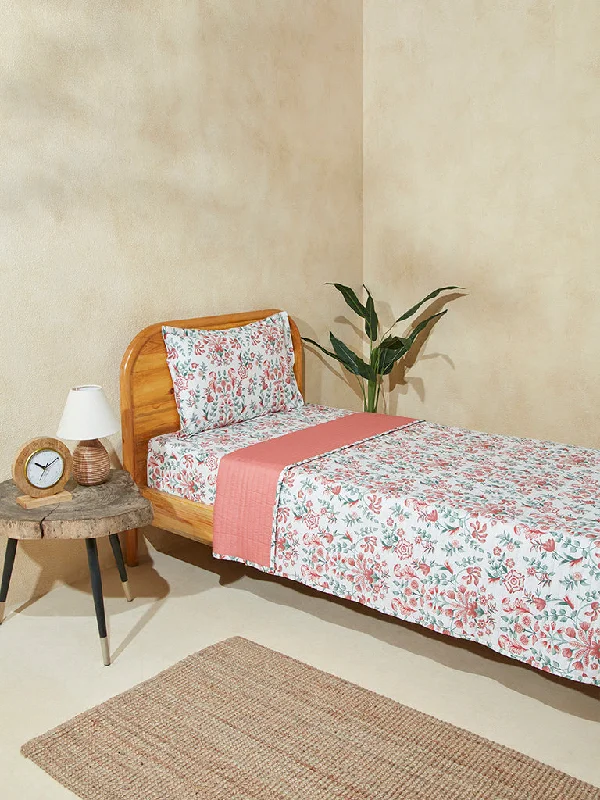 Hotel - quality duvet covers for a luxurious feel at homeWestside Home Pink Floral Printed Single Bed Comforter