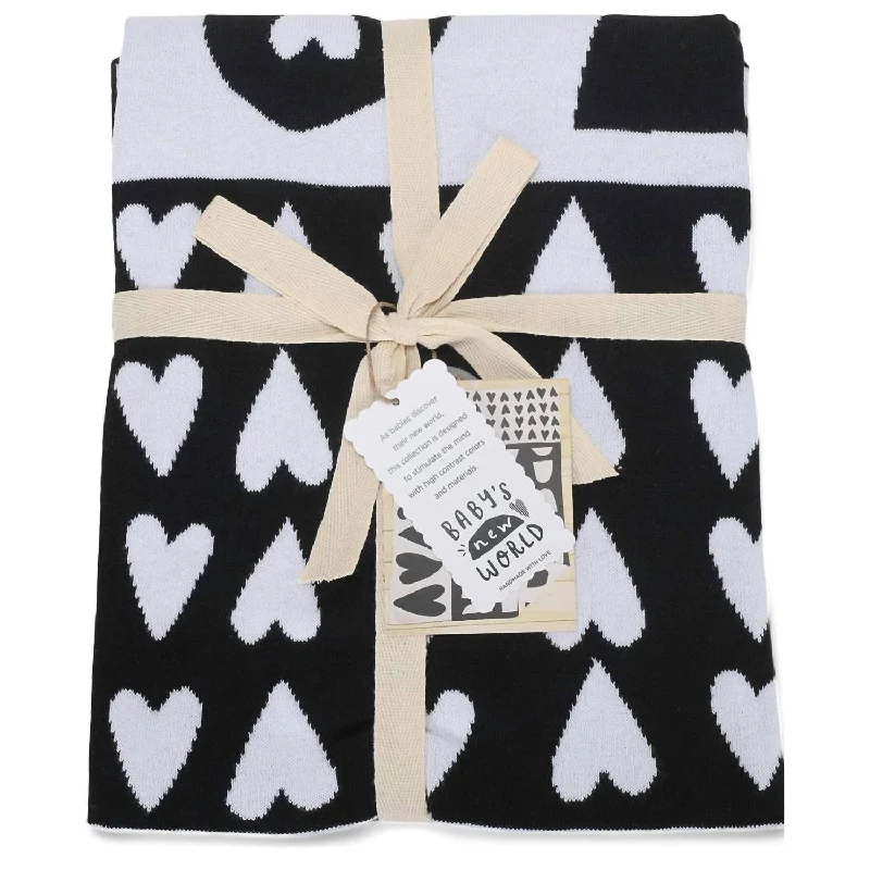 King - size blankets to cover large beds comfortablyWoven Blanket In Black And White