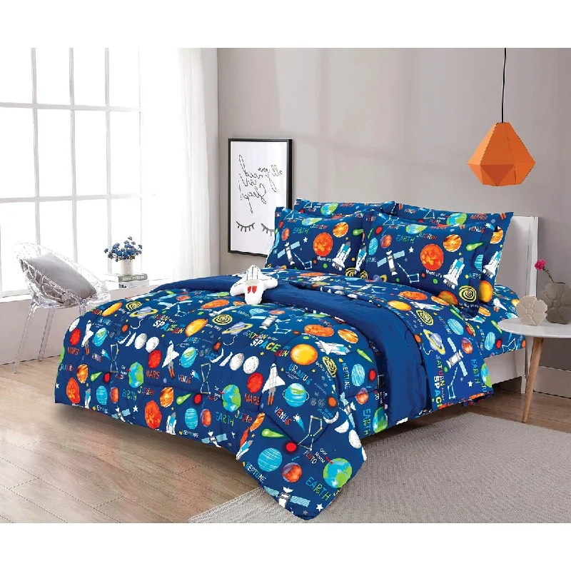 Synthetic - filled comforters like polyester for affordability and hypoallergenic properties6 Piece Twin Size Kids Boys Teens Comforter Set Bed in Bag