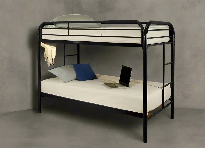 Memory foam mattresses for pressure relief and contouringBlack Metal Bunk Bed Twin over Twin Steel Bunk