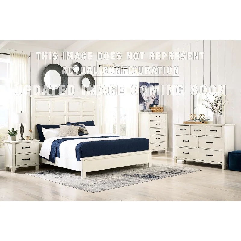 Queen - size mattresses for couples and standard bedroomsBraunter Queen Panel Bed - Aged White