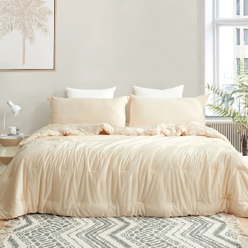 Cotton - filled comforters for a breathable and natural sleep experienceCalm Cool Collection® - Coma Inducer® Oversized Comforter Set - Linen Beige