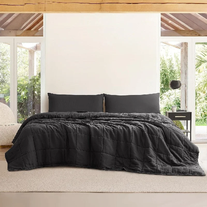 Duck down comforters with a softer feel and good warmth retentionDark Sky Reserve® - Bamboo Linen Comforter - Portugal Made - Faded Black