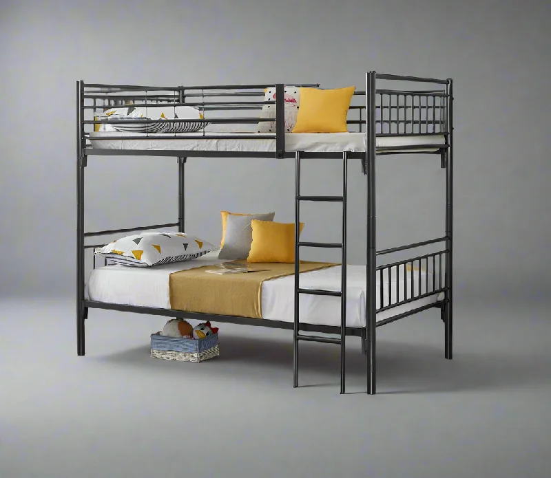 King - size mattresses for spacious master bedroomsTwin over Twin Grey Metal Bunk Bed Converts to Two Beds