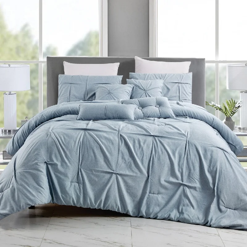 Full - size comforters suitable for full - sized beds in guest rooms or small bedroomsHELGA Luxury 7 Piece Comforter