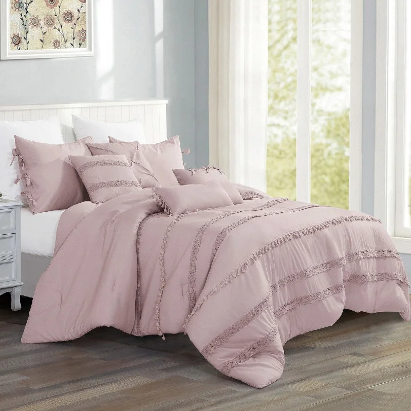 Latex - filled comforters with a bouncy texture and good supportKALAMA Luxury 7 Piece Comforter