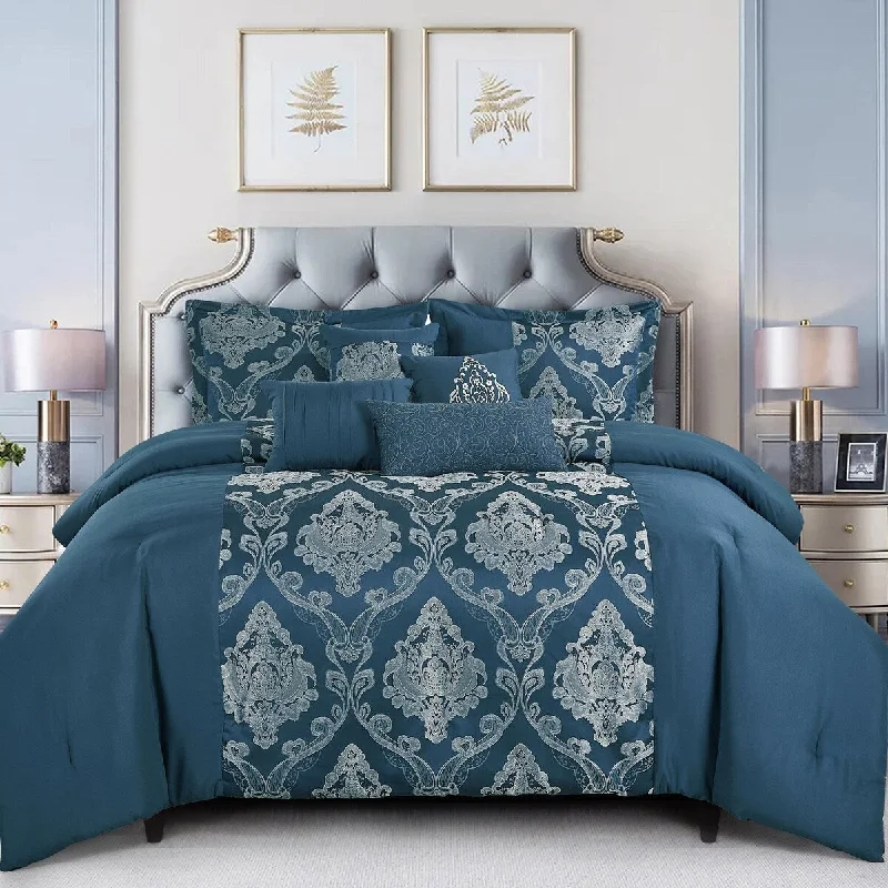 Duck down comforters with a softer feel and good warmth retentionMarCielo 7 PCS Bedding Comforter Set Daryl