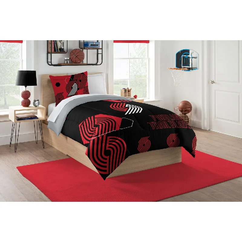 Cotton - filled comforters for a breathable and natural sleep experienceNBA Portland Trail Blazers Hexagon 2-piece Twin Comforter Set