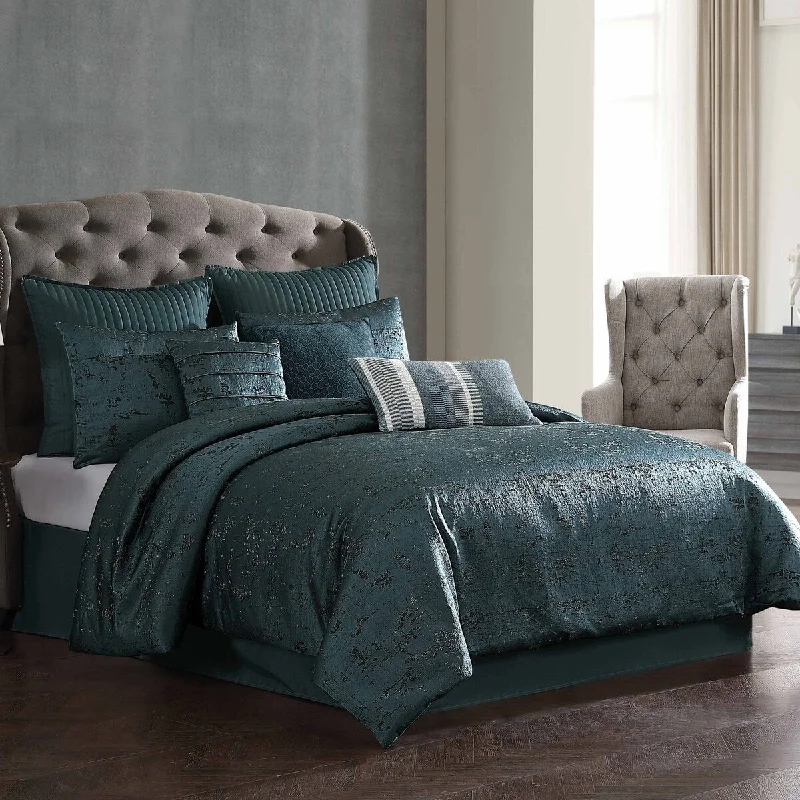 Silk - filled comforters for a luxurious and smooth touchRiverbrook Home Dobbins Comforter Set Modern Jacquard