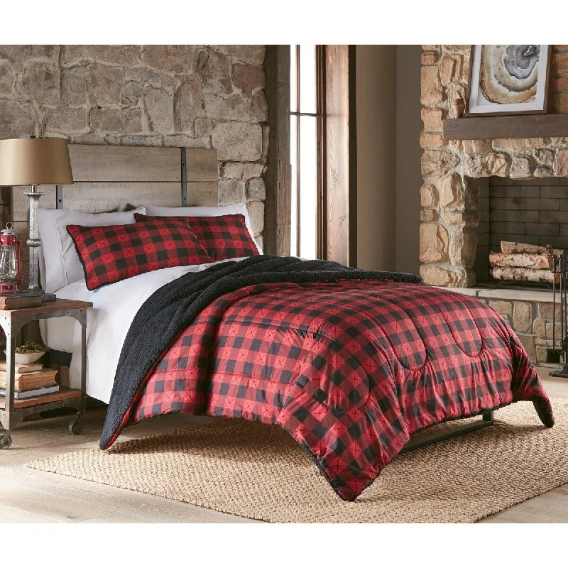 Down - filled comforters for supreme warmth and lightnessShavel Micro Flannel® Reverse to Sherpa Comforter Set