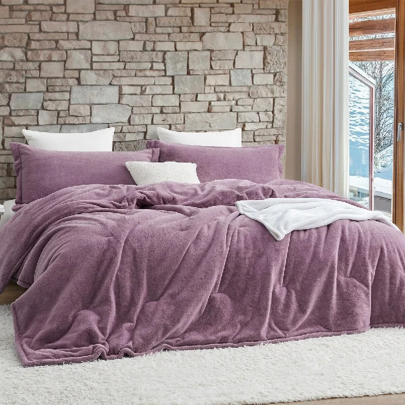 Goose down comforters known for their superior quality and insulationSofter than Soft® - Coma Inducer® Oversized Comforter Set - Elderberry