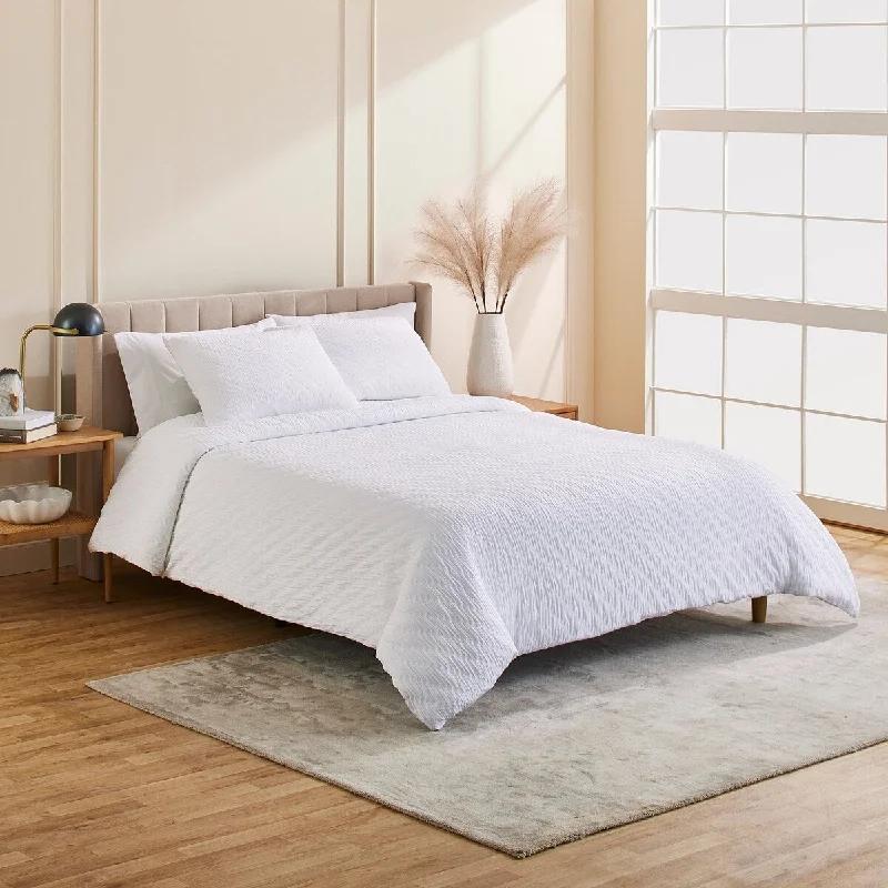 Down - filled comforters for supreme warmth and lightnessSplendid Home Harper 100% Cotton White Comforter Set