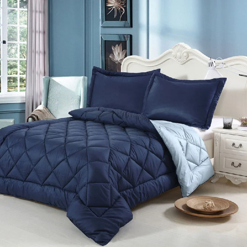 Queen - size comforters for standard queen - sized mattressesSwiss Comforts Luxurious Hand-crafted Brushed Velvet Down Alternative Reversible Comforter Set