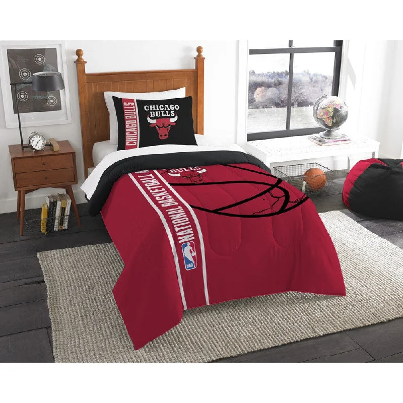 Synthetic - filled comforters like polyester for affordability and hypoallergenic propertiesThe Northwest Company NBA Chicago Bulls Twin 2-piece Comforter Set