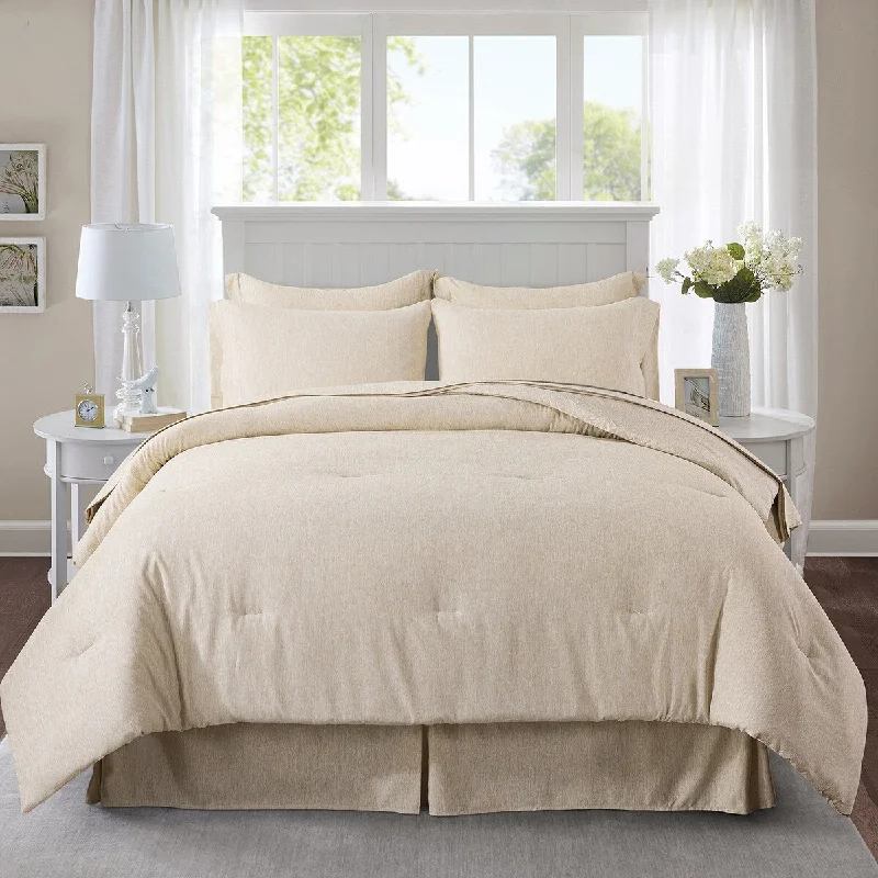 Duck down comforters with a softer feel and good warmth retentionUltra-Soft 8 Piece Comforter Set For All Season