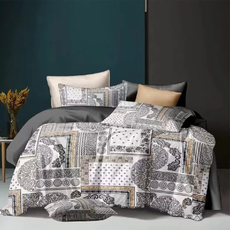 Latex - filled comforters with a bouncy texture and good supportWellco Twin Comforter Set - 2 Pieces All Season Bed Set Soft Polyester Grey Pattern Bedding Comforters